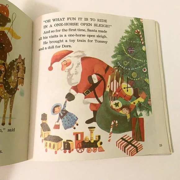 Vintage  1976 Jingle Bells Little Golden Book 7 Inch Record - Picture 8 of 16